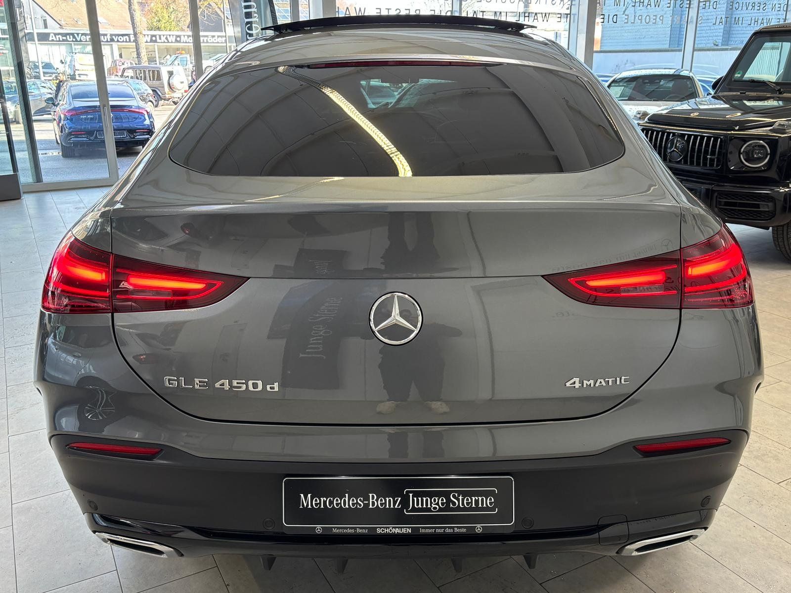 Fahrzeugabbildung Mercedes-Benz GLE 450d 4M Coupé AMG+AIRMATIC+PANO+HUD+AHK+BURM